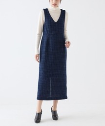 Tuche（トゥシェ）の「Tuche/トゥシェ ハレの日style ミックスツイード ワンピース（ワンピース）」