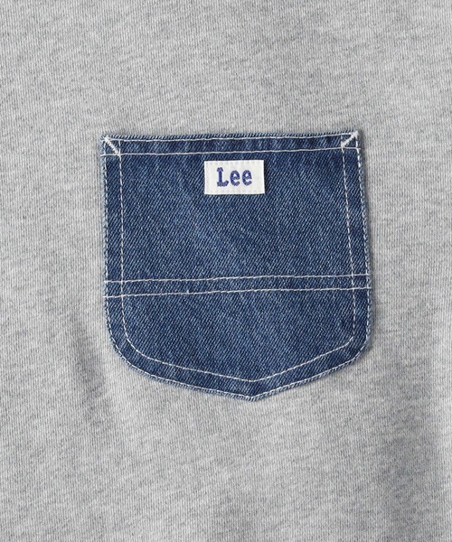 Lee（リー）の「【Lee】別注デニムポケット付きスウェット（スウェット・キッズ・グレー・130/140/150/160）」の4枚目の写真