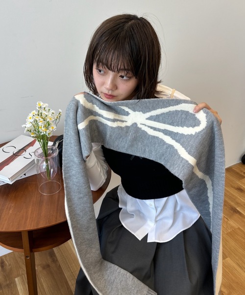 セール】リボンニットマフラー / ribbon knit muffler（マフラー