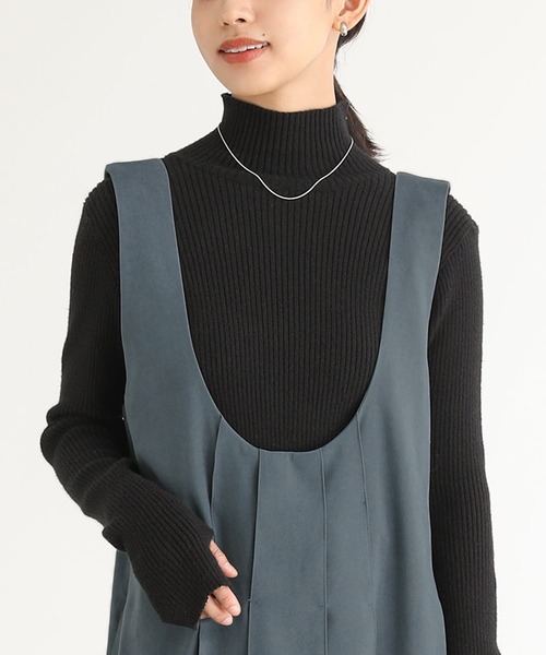 n'OrLABEL（ノアールレーベル）の「『Uネックタックジャンスカ』（ジャンパースカート・レディース・グレイッシュブルー/ブラック/アイボリー・2/1）」の21枚目の写真