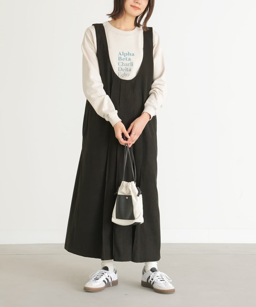 n'OrLABEL（ノアールレーベル）の「『Uネックタックジャンスカ』（ジャンパースカート・レディース・グレイッシュブルー/ブラック/アイボリー・2/1）」の17枚目の写真