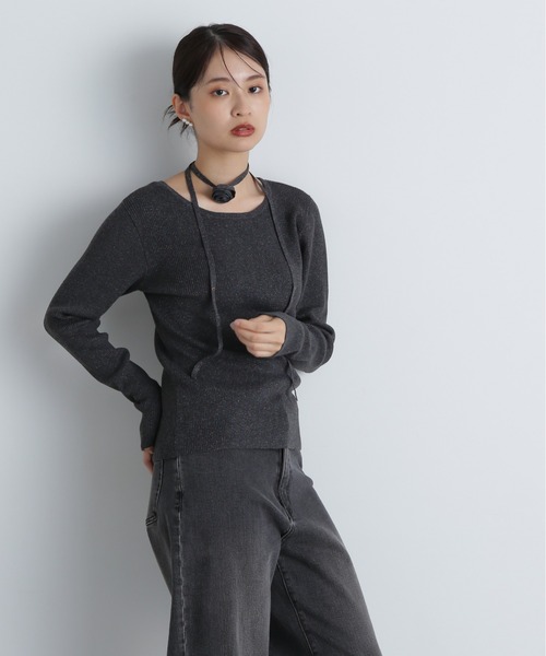 N.（N. Natural Beauty Basic）（エヌエヌナチュラルビューティーベーシック）の「◆ローズチョーカーツキニット（ニット/セーター・レディース・ホワイト系その他/ブラック系その他・MEDIUM）」の17枚目の写真