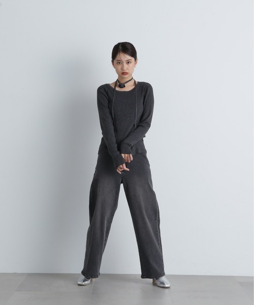 N.（N. Natural Beauty Basic）（エヌエヌナチュラルビューティーベーシック）の「◆ローズチョーカーツキニット（ニット/セーター・レディース・ホワイト系その他/ブラック系その他・MEDIUM）」の19枚目の写真