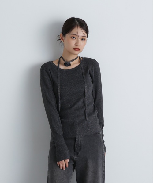 N.（N. Natural Beauty Basic）（エヌエヌナチュラルビューティーベーシック）の「◆ローズチョーカーツキニット（ニット/セーター・レディース・ホワイト系その他/ブラック系その他・MEDIUM）」の20枚目の写真