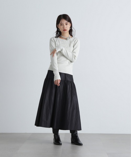 N.（N. Natural Beauty Basic）（エヌエヌナチュラルビューティーベーシック）の「◆ローズチョーカーツキニット（ニット/セーター・レディース・ホワイト系その他/ブラック系その他・MEDIUM）」の7枚目の写真