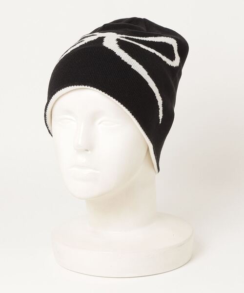 セール】リボン柄 バイカラーニットビーニー（ニットキャップ/ビーニー