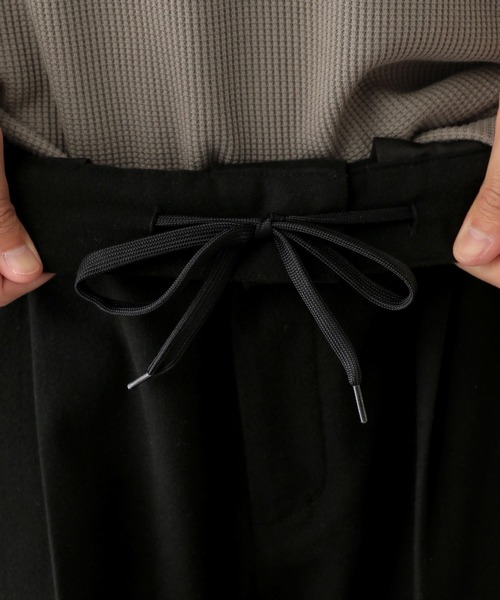 GLOBAL WORK Smile Seed Store（グローバルワーク スマイルシードストア）の「TR起毛タックワイドパンツ/115878（その他パンツ・メンズ・ブラック/ネイビー/チャコール・LARGE/X-LARGE/SMALL/MEDIUM）」の14枚目の写真