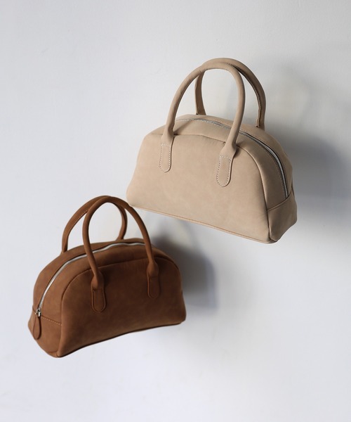 Riberry（リベリー）の「スエードラウンドボストンバッグ（ハンドバッグ・レディース・ブラウン/ベージュ・FREE）」の11枚目の写真