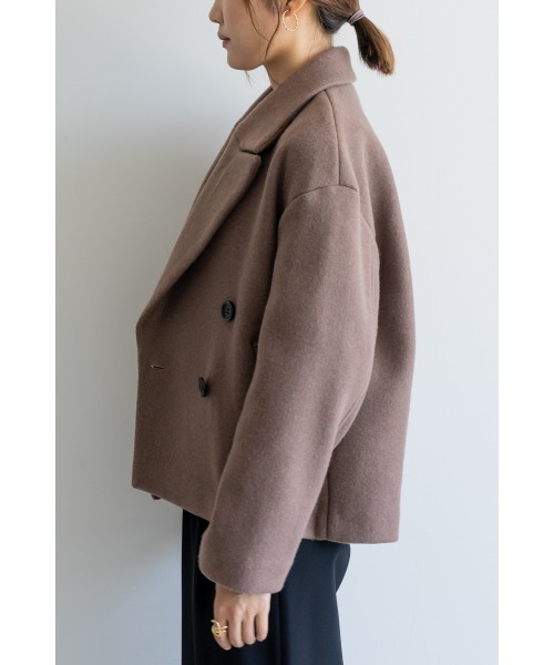 M.deux(エムドゥ)の「◇ライトパイルPコート◇(テーラードジャケット・レディース・グレー/モカ・MEDIUM)」の9枚目の写真