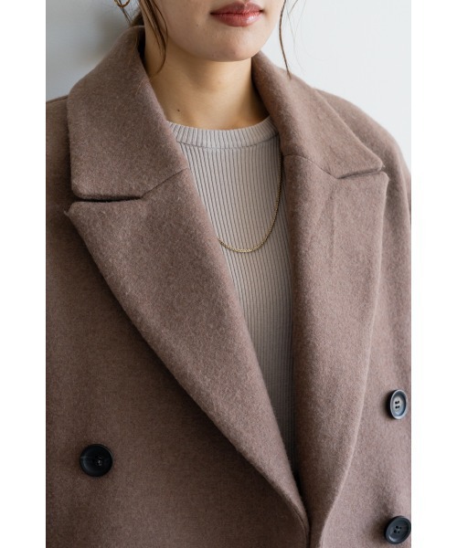 M.deux(エムドゥ)の「◇ライトパイルPコート◇(テーラードジャケット・レディース・グレー/モカ・MEDIUM)」の11枚目の写真