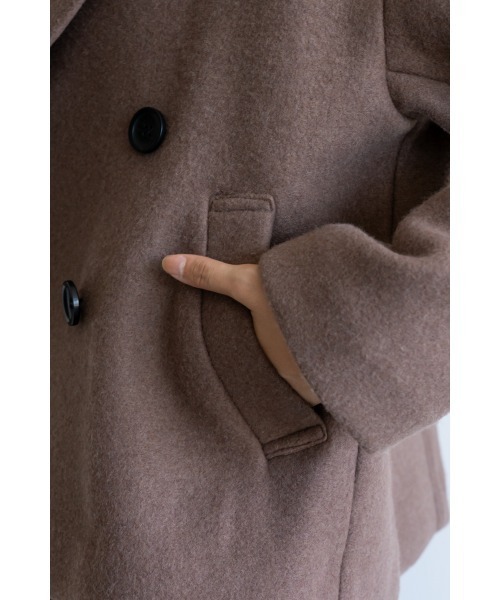 M.deux(エムドゥ)の「◇ライトパイルPコート◇(テーラードジャケット・レディース・グレー/モカ・MEDIUM)」の13枚目の写真