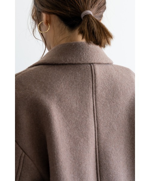 M.deux(エムドゥ)の「◇ライトパイルPコート◇(テーラードジャケット・レディース・グレー/モカ・MEDIUM)」の14枚目の写真