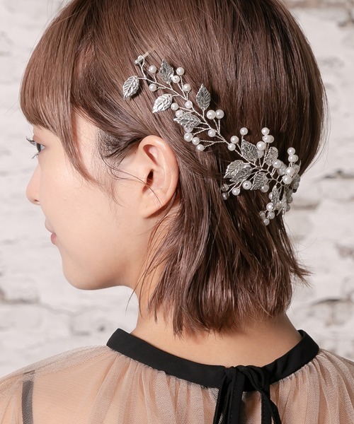 epic day(エピックデイ)の「リーフ&ピュアパールヘッドドレス(その他ヘアアクセサリー・レディース・シルバー/ゴールド・F)」の8枚目の写真