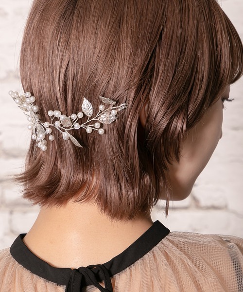 epic day(エピックデイ)の「リーフ&ピュアパールヘッドドレス(その他ヘアアクセサリー・レディース・シルバー/ゴールド・F)」の10枚目の写真