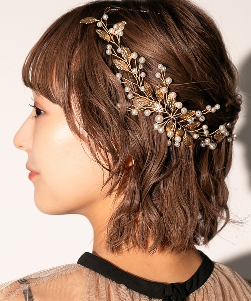 epic day(エピックデイ)の「リーフ&ピュアパールヘッドドレス(その他ヘアアクセサリー・レディース・シルバー/ゴールド・F)」の14枚目の写真