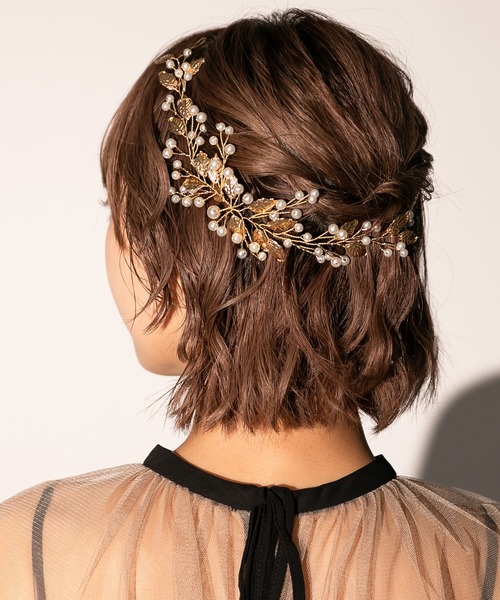 epic day(エピックデイ)の「リーフ&ピュアパールヘッドドレス(その他ヘアアクセサリー・レディース・シルバー/ゴールド・F)」の15枚目の写真