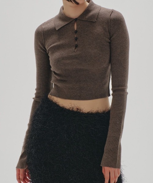 TODAYFUL（トゥデイフル）の「TODAYFUL Highgauge Skipper Knit 12420524（ニット/セーター・レディース・チャコールグレー/ブラウン・FREE）」の2枚目の写真