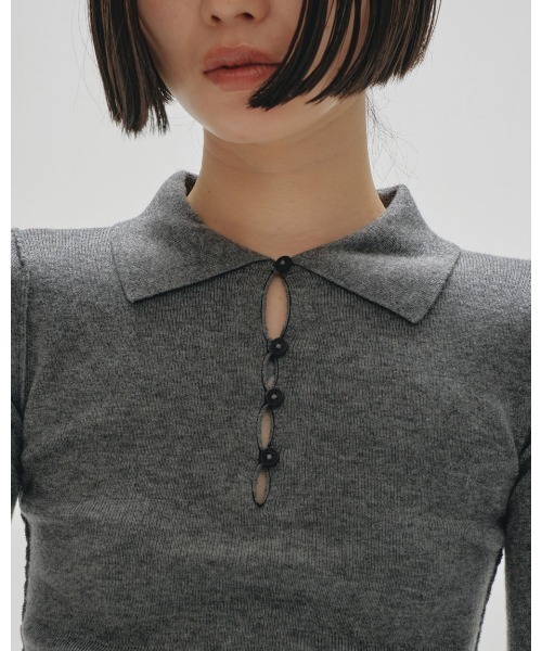 TODAYFUL（トゥデイフル）の「TODAYFUL Highgauge Skipper Knit 12420524（ニット/セーター・レディース・チャコールグレー/ブラウン・FREE）」の4枚目の写真