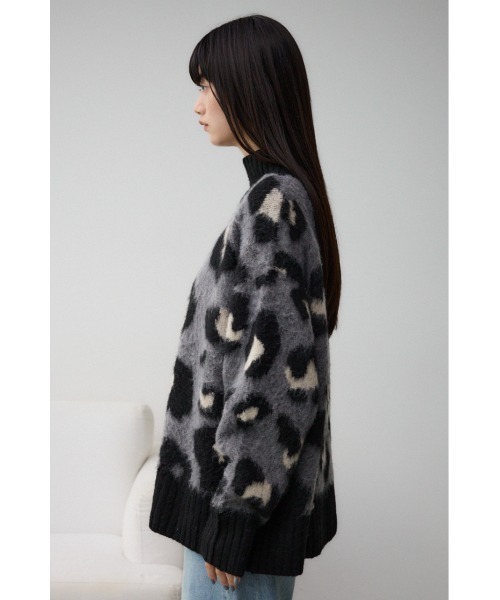 AZUL by moussy(アズールバイマウジー)の「レオパートジャガードニットトップス(ニット/セーター・レディース・ベージュ系その他/グレー系その他・FREE)」の22枚目の写真