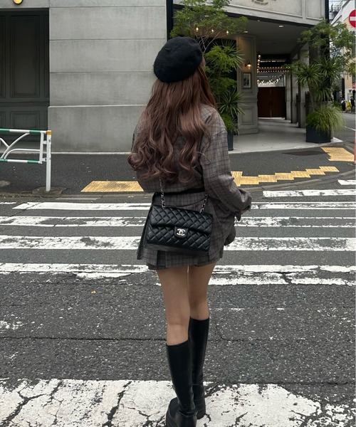MAINLYTRULY（メインリィトゥルリィ）の「チェック セットアップ（セットアップ・レディース・グレー・M）」の14枚目の写真