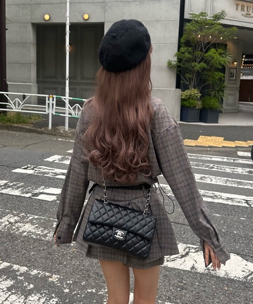 MAINLYTRULY（メインリィトゥルリィ）の「チェック セットアップ（セットアップ・レディース・グレー・M）」の15枚目の写真