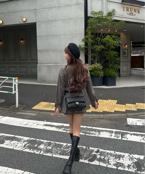 MAINLYTRULY（メインリィトゥルリィ）の「チェック セットアップ（セットアップ・レディース・グレー・M）」の16枚目の写真