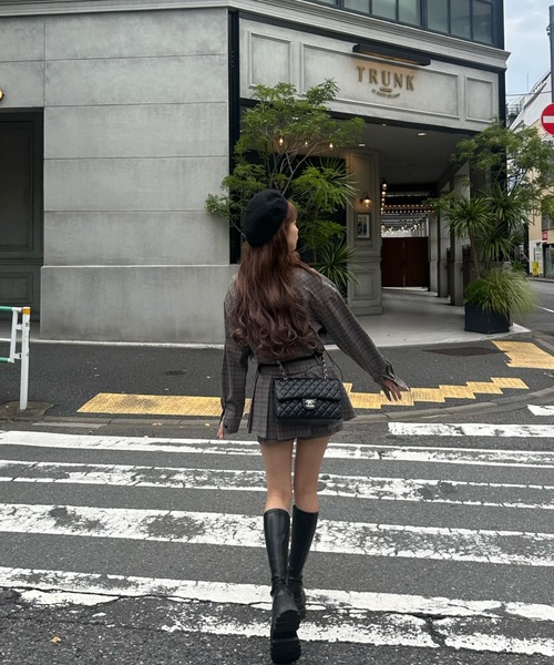 MAINLYTRULY（メインリィトゥルリィ）の「チェック セットアップ（セットアップ・レディース・グレー・M）」の21枚目の写真