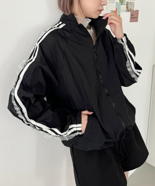 セール】フリルチュールラインパーカー（ブルゾン）｜SOLLON