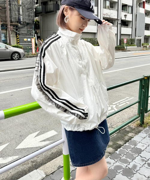 セール】フリルチュールラインパーカー（ブルゾン）｜SOLLON