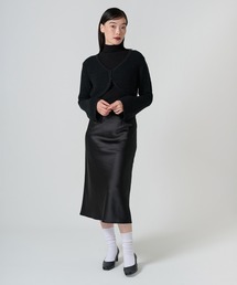 TINA：JOJUN（ティーナジョジュン）の「Aライン サテンミディ丈スカート TINA：JOJUN（スカート）」