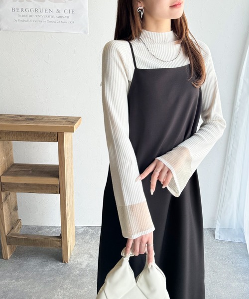 classicalelf(クラシカルエルフ)の「シンプルだから、魅力引き立つ。ロングキャミワンピース(ロング丈)(ワンピース・レディース・チャコール/ブラック系その他/ブラック・MEDIUM/X-LARGE/SMALL/LARGE)」の19枚目の写真