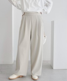 【オケージョン対応 / セレモニー対応 / セットアップ対応】タックワイドパンツ