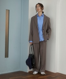 【オケージョン対応 / セレモニー対応 / セットアップ対応】タックワイドパンツ