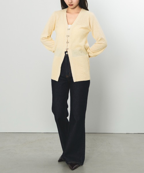 SENEE（セニー）の「front hook v neck cardigan（フロント