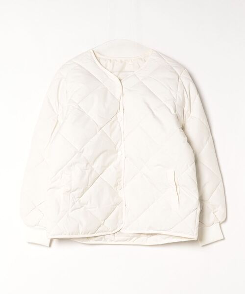 Per sist ence（パーシエンス）の「キルティングノーカラーコート（ダウンジャケット/コート・レディース・ベージュ/ブラック/ホワイト・X-LARGE/LARGE/MEDIUM/SMALL）」の13枚目の写真