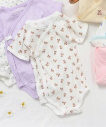 apres les cours | ベビー半袖リブグレコ肌着　総柄・ワンポイント(肌着)