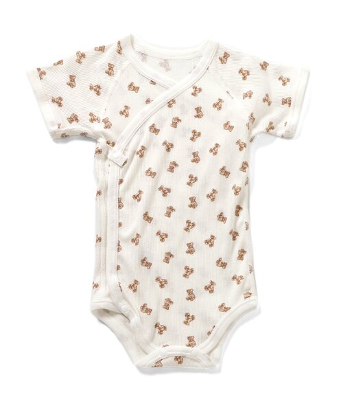 apres les cours（アプレレクール）の「ベビー半袖リブグレコ肌着　総柄・ワンポイント（肌着・キッズ・アイボリー/イエロー/ミント/ラベンダー/ピンク/オフホワイト・80/70）」の11枚目の写真