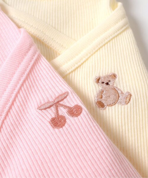 apres les cours（アプレレクール）の「ベビー半袖リブグレコ肌着　総柄・ワンポイント（肌着・キッズ・アイボリー/イエロー/ミント/ラベンダー/ピンク/オフホワイト・80/70）」の12枚目の写真