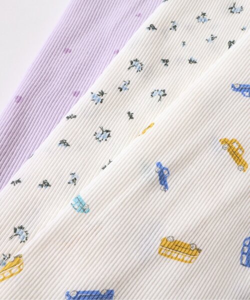 apres les cours（アプレレクール）の「ベビー半袖リブグレコ肌着　総柄・ワンポイント（肌着・キッズ・アイボリー/イエロー/ミント/ラベンダー/ピンク/オフホワイト・80/70）」の13枚目の写真