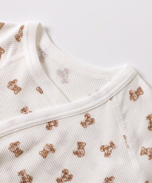 apres les cours（アプレレクール）の「ベビー半袖リブグレコ肌着　総柄・ワンポイント（肌着・キッズ・アイボリー/イエロー/ミント/ラベンダー/ピンク/オフホワイト・80/70）」の14枚目の写真