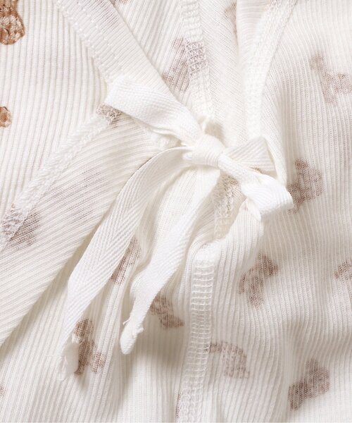 apres les cours（アプレレクール）の「ベビー半袖リブグレコ肌着　総柄・ワンポイント（肌着・キッズ・アイボリー/イエロー/ミント/ラベンダー/ピンク/オフホワイト・80/70）」の17枚目の写真