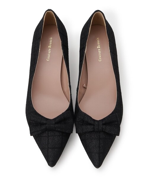 couture brooch（クチュールブローチ）の「サイドカットリボンパンプス（パンプス・レディース・ナチュラル/ブラック・30/35/45）」の7枚目の写真