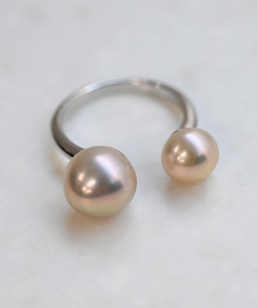 sowi（ソーイ）の「SV　OYAKOパール　リング（リング・レディース・ブラック/シャンパン/ホワイト/グレー×ホワイト・ﾌﾘ-）」の4枚目の写真