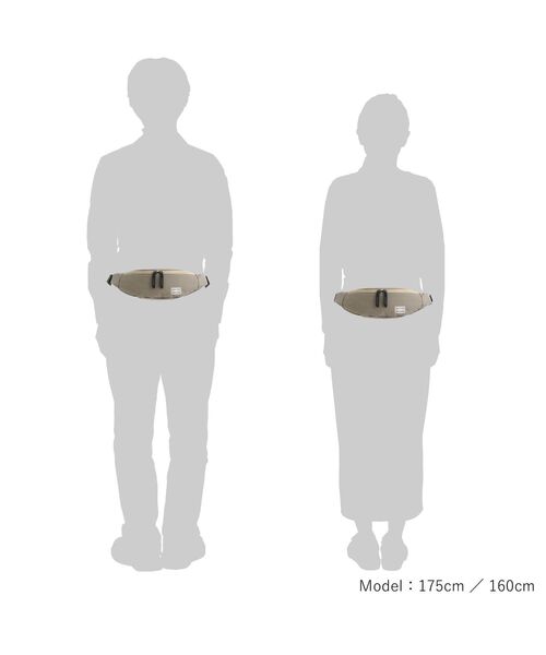 PORTER（ポーター）の「ムース ウエストバッグ(S)（ボディバッグ/ウエストポーチ・メンズ・ブラック/ネイビー/ダークベージュ・FREE）」の7枚目の写真