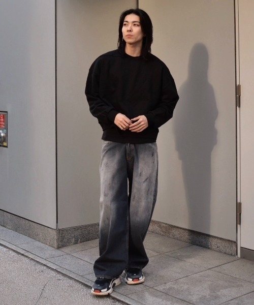 【関税込み】長袖 ジップアップ ブラック スウェットシャツ r221672656b57_1.jpg