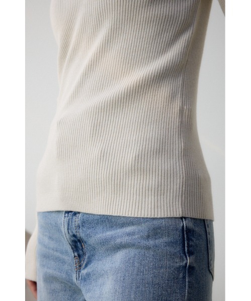 AZUL by moussy(アズールバイマウジー)の「オフショルダーニット(ニット/セーター・レディース・ブルー/グレー/アイボリー/ブラック/オレンジ・FREE)」の13枚目の写真