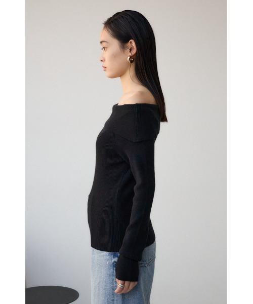 AZUL by moussy(アズールバイマウジー)の「オフショルダーニット(ニット/セーター・レディース・ブルー/グレー/アイボリー/ブラック/オレンジ・FREE)」の18枚目の写真