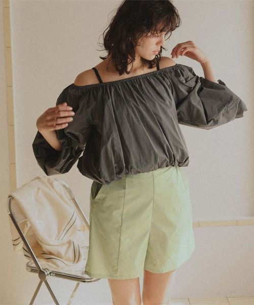 titivate(ティティベイト)の「撥水バックゴムショートパンツ/ラッシュガード(ラッシュガード・レディース・ライトグリーン/ベージュ系その他/ベージュ/ブラック・LL/L/M/S)」の11枚目の写真