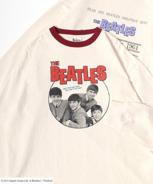 MARUKAWA(マルカワ)の「THE Beatles/ザ・ビートルズ リンガー メンバーフォトプリント ロンT レディース メンズ(Tシャツ/カットソー・メンズ・レッド/チャコール/オフホワイト・M/LL/L)」の3枚目の写真