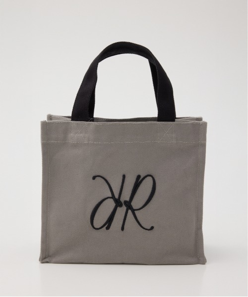 rienda（リエンダ）の「【WEB限定】Rロゴキャンバスミニトートバッグ（トートバッグ・レディース・アイボリー/グレー/ブラック/マルチ・FREE）」の3枚目の写真